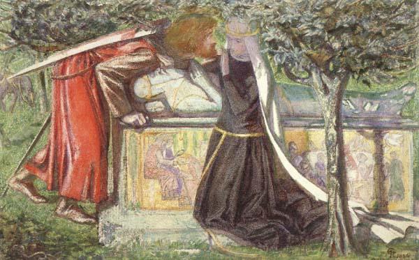 Dante Gabriel Rossetti Arthur's Tomb (mk46) oil painting image
